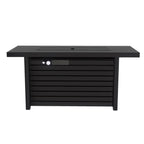 Outdoor Fire Pit Table & Lid - Black