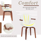Bentwood Swivel Dining Chairs (Set of 2) - White / Walnut