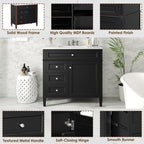 Bathroom Vanity With Top Sink, 2 Drawers And Tip Out Drawer