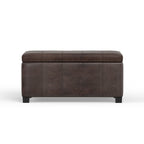 Dover - Storage Ottoman Bench - Distressed Brown