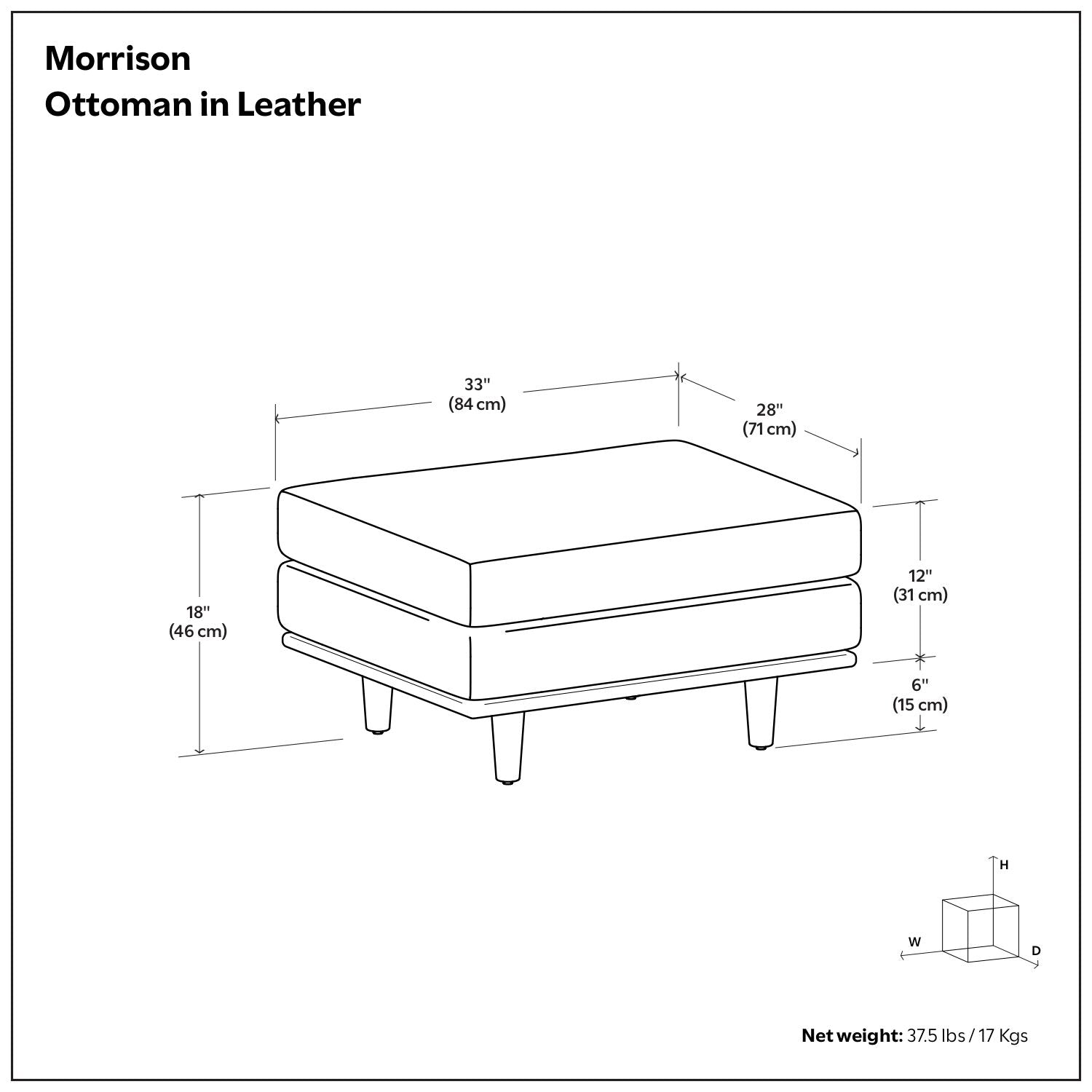 Morrison - Handcrafted Ottoman