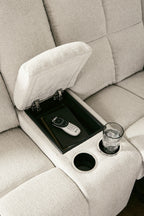 Orlen - Double Reclining Loveseat With Console - Winter