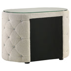 Sonya 5-piece Upholstered Eastern King Bedroom Set Ivory