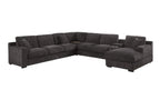 Celine - Corner Sectional Sofa With Right Facing Chaise, Cupholders, And Charging Ports - Gray