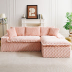 Modular Sofa, Convertible Twin Seat With Chaise Lounge