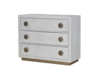 Anpu - Faux Crocodile Skin Console Cabinet - Silver