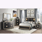 Lively - Mirror With Glitter Detail - Black