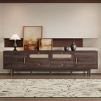 TV Stand With Drawers, Accent Entertainment Center For Living Room - Dark Brown