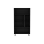 Bookcase, 6 Shelves, 4 Legs - Black