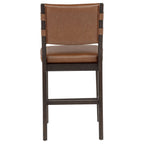 Tegan Faux Leather Upholstered Counter Height Chair Cognac (Set of 2)