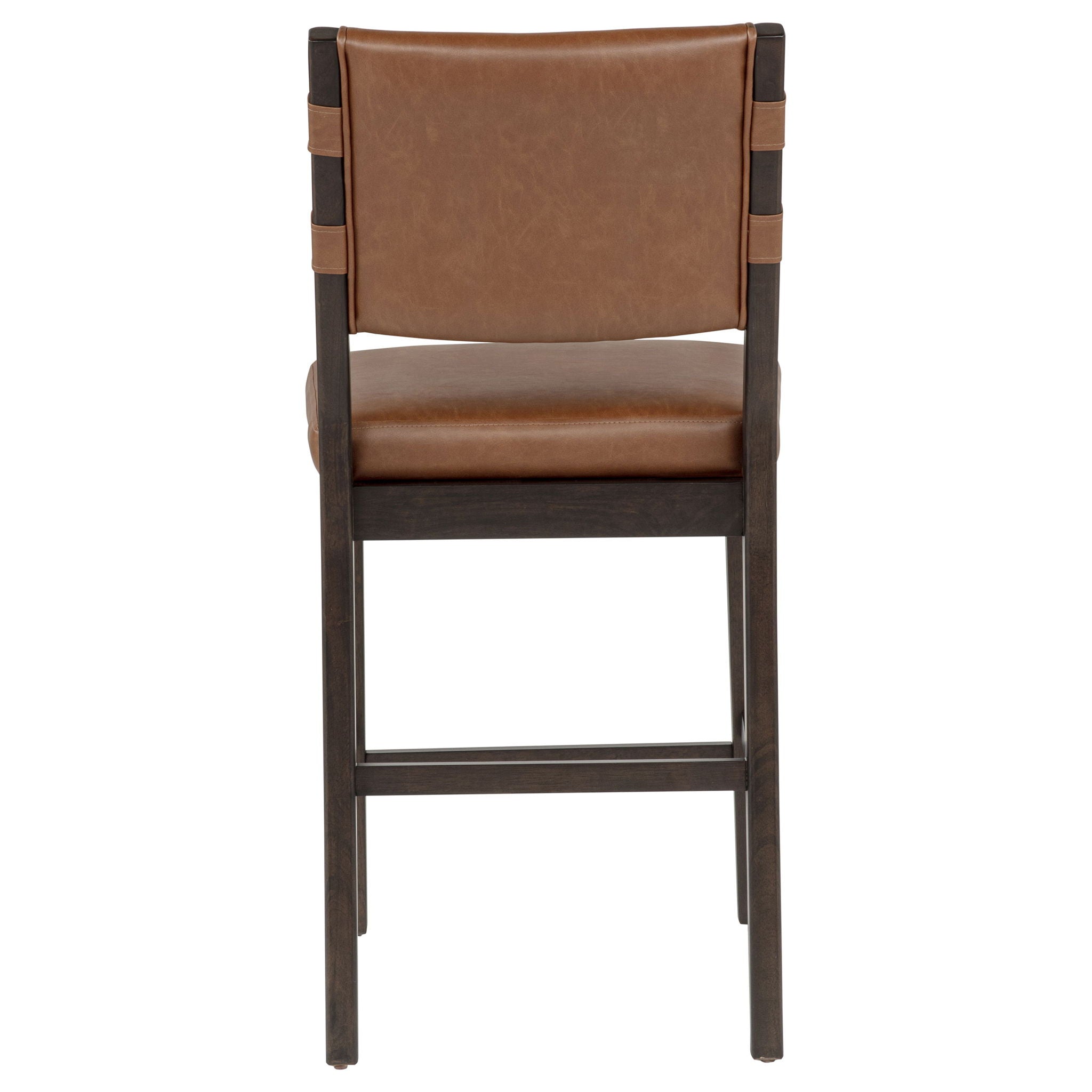 Tegan Faux Leather Upholstered Counter Height Chair Cognac (Set of 2)