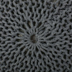 Bordeaux - Knitted Round Pouf, Versatile Ottoman And Floor Cushion