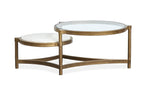 Cassidy - Shaped Cocktail Table - Aged Brass And Volakas Classic
