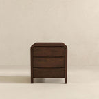 Lionel - Nightstand 3 Drawer Bed Side Table - Brown