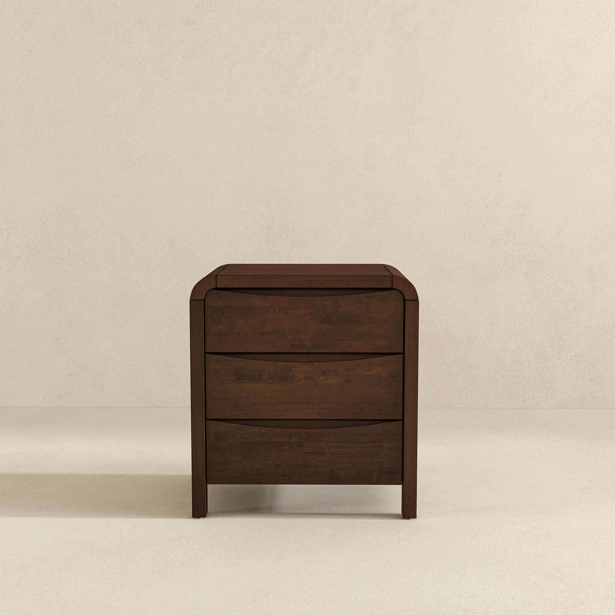 Lionel - Nightstand 3 Drawer Bed Side Table - Brown