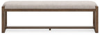 Cabalynn - Large Uph Dining Room Bench - Oatmeal / Light Brown