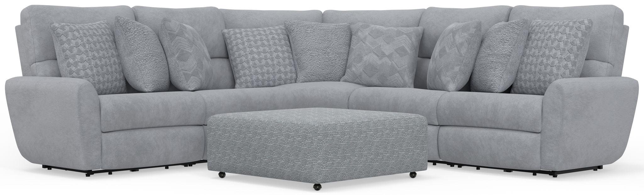 Majesty - Deep Seating Power Reclining Sectional And Ottoman