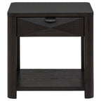 Marcelo Wood End Table with Drawer and Shelf Coffee