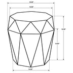Jacinto Octagonal Solid Mango Wood Side Table Grey