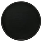 Ixia Round Solid Mango Wood Accent Side Table Black Stain