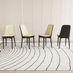 Modern Dining Chair With Cushions And Metal Legs