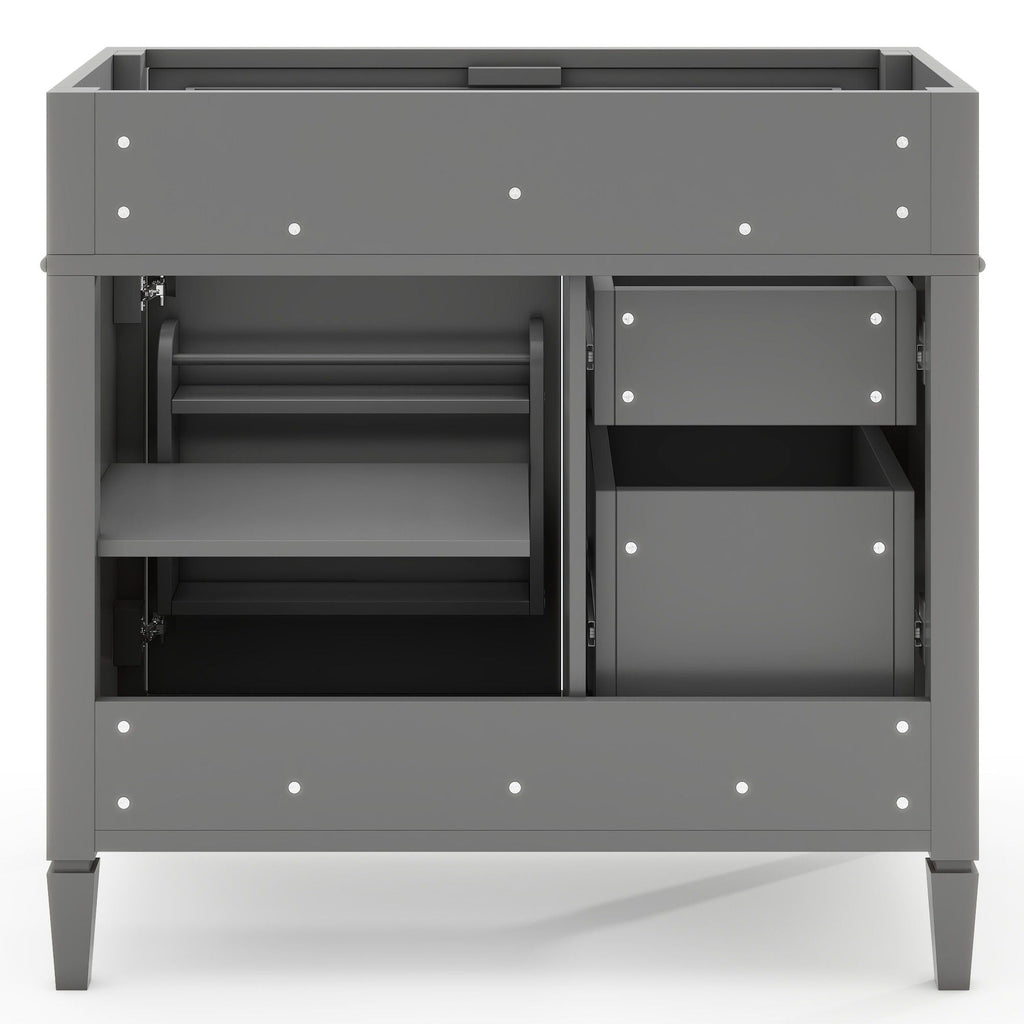 Bathroom Vanity With 2 Drawers And Tip-Out Drawer, Storage Cabinet