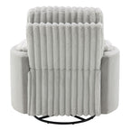 Emee - Glider Recliner With Swivel - Gray Corduroy