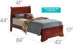 Upholstered Panel Sleigh Bed Design