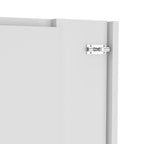 Wall Foldable Table With Multiple Shelves - White
