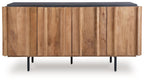Quintavious - Accent Cabinet - Brown / Charcoal