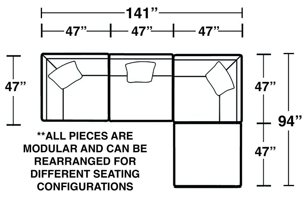 Posh - Modular Sectional And Ottoman