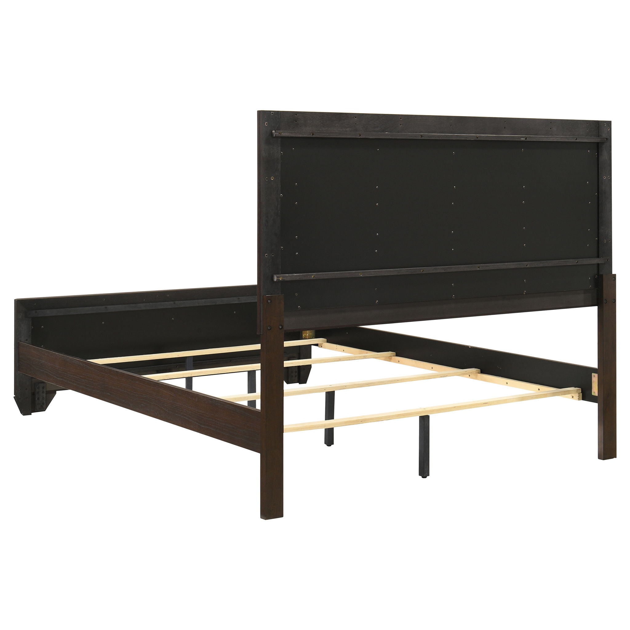 Kauffman Wood Queen Panel Bed Dark Cocoa