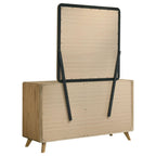 Bennett 6-drawer Bedroom Dresser and Mirror Set Light Oak