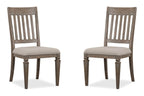 Lancaster - Dining Side Chair With Upholstered Seat (Set of 2) - Dovetail Gray