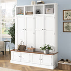 Hall Tree With Bench And Cabinet