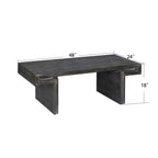 American Vintage Industrial Coffee Table, Double Tier Design