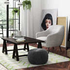 Renee - Handcrafted Round Pouf