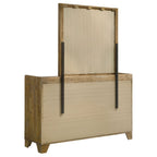 Henderson 6-drawer Bedroom Dresser with Mirror Medium Oak