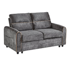 Pull Out Sofa Bed With Adjustable 3 Position Backrest, USB Charging Ports, Side Pockets