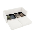 Stylish Sofa With Storage Seat And Cylindrical Backrest