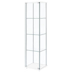 Bellatrix 3-shelf Clear Glass Curio Cabinet White