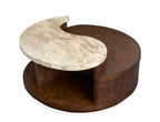 McPherson - Round Cocktail Table With Casters - Burnt Umber