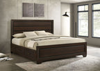 Kauffman Wood Eastern King Storage Panel Bed Dark Cocoa