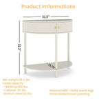 Demi Lune - Console Table With 2 Storage Drawers