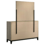 Valen 6-drawer Bedroom Dresser and Mirror Light Taupe