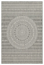 Sunshine - 5'3" X 7'3" Indoor, Outdoor Area Rug - Silver - Polypropylene