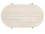 Jennings - Oval Cocktail Table With Two Ottomans - Edgecomb Gray And Weathered Antique Nickel