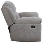 Sebring - Upholstered Glider Recliner Chair With Manual Recline And Smooth Gliding Motion - Gray