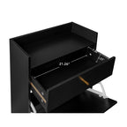 Allen - Rattan 2 Door 1 Drawer Cabinet Shoe Rack For Entrance