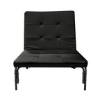 Senon - Adjustable Chair Futon - Silver & Black